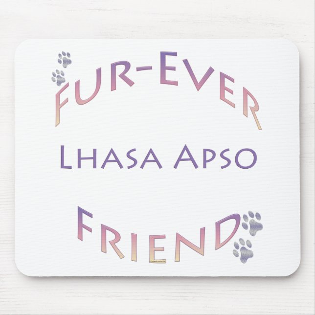 Lhasa Apso Furever Mouse Pad (Front)