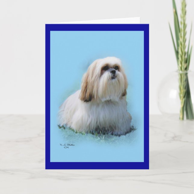 Lhasa Apso Greeting Card (Front)