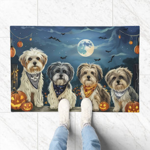 Lhasa Apso Halloween Spooky Doormat