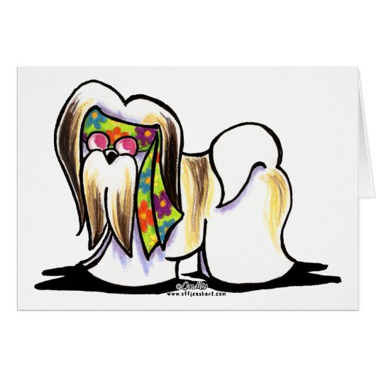 Lhasa Apso Hippie Cards (Front Horizontal)