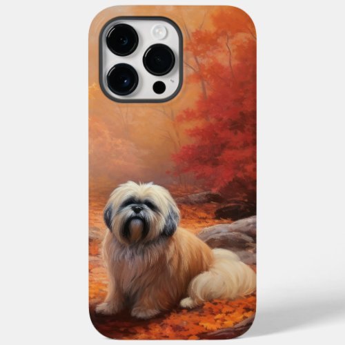 Lhasa Apso in Autumn Leaves Fall Inspire Case_Mate iPhone 14 Pro Max Case