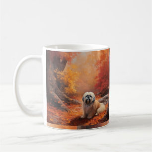 Lhasa Apso in Autumn Leaves Fall Inspire Coffee Mug
