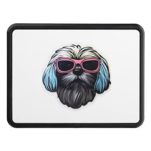 Lhasa Apso in Cool Sunglasses Classic T-Shirt Hitch Cover
