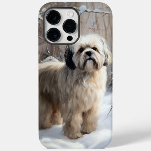 Lhasa Apso Let It Snow Christmas Case-Mate iPhone 14 Pro Max Case