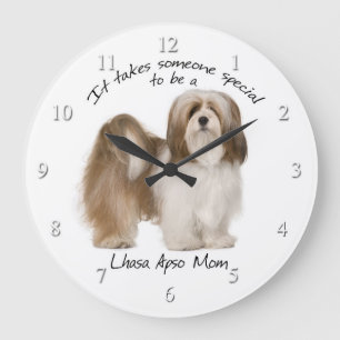 Lhasa Apso Mom Clock