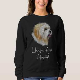 Lhasa Apso Mom Cute Puppy Dog Owner Lhasa Apso Dog Sweatshirt