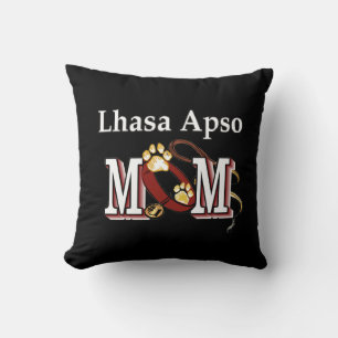 Lhasa Apso Mom Throw Pillow