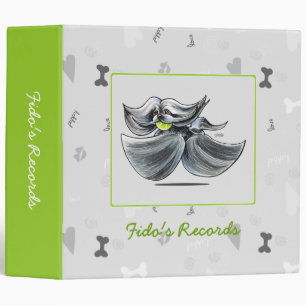 Lhasa Apso Off-Leash Art™ Pet Records Custom 3 Ring Binder
