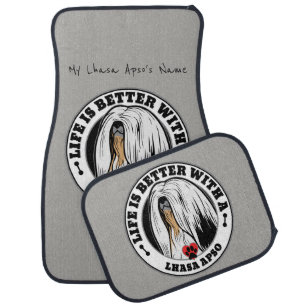 Lhasa Apso Personalized Life Is Better With A Dog Car Floor Mat