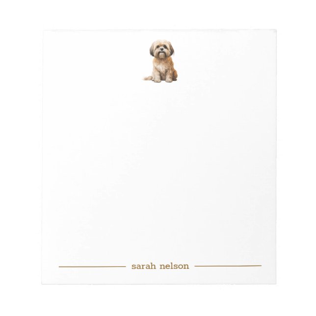 Lhasa Apso Personalized Notepad (Front)