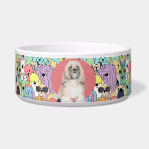 Lhasa Apso Personalized Photo & Name Dog Bowl