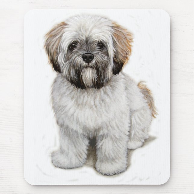 Lhasa apso Puppy mousemat Mouse Pad (Front)