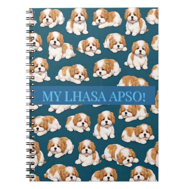 Lhasa Apso Puppy Notebook Journal (Front)