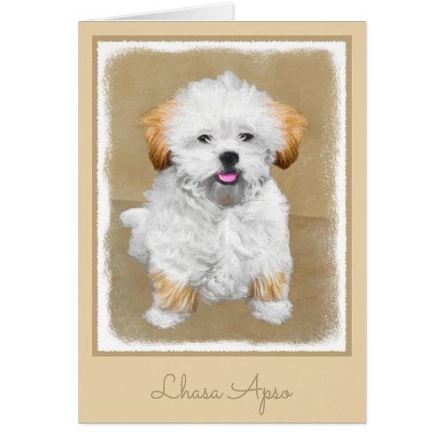 Lhasa Apso Puppy Painting _ Cute Original Dog Art