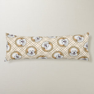 Lhasa Apso Puppy Painting Cute Original Dog Art Body Pillow