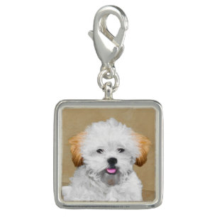 Lhasa Apso Puppy Painting - Cute Original Dog Art Charm