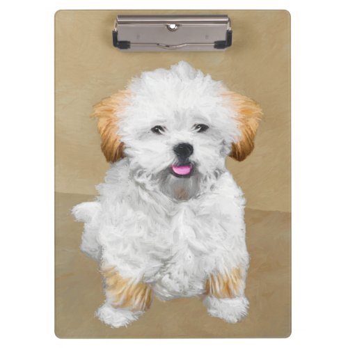 Lhasa Apso Puppy Painting _ Cute Original Dog Art Clipboard