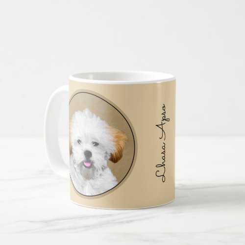 Lhasa Apso Puppy Painting _ Cute Original Dog Art Coffee Mug