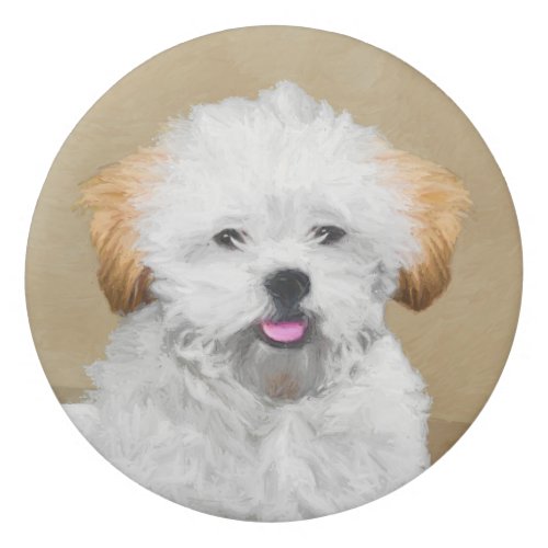 Lhasa Apso Puppy Painting _ Cute Original Dog Art Eraser