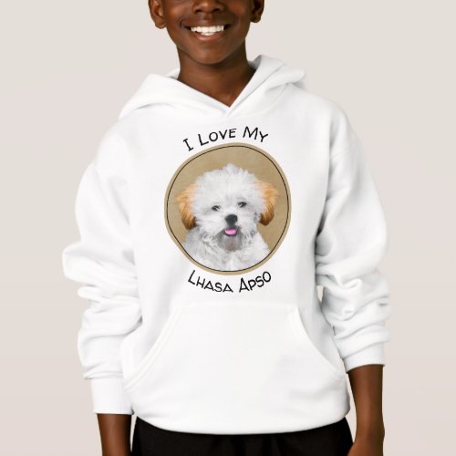 Lhasa Apso Puppy Painting _ Cute Original Dog Art Hoodie