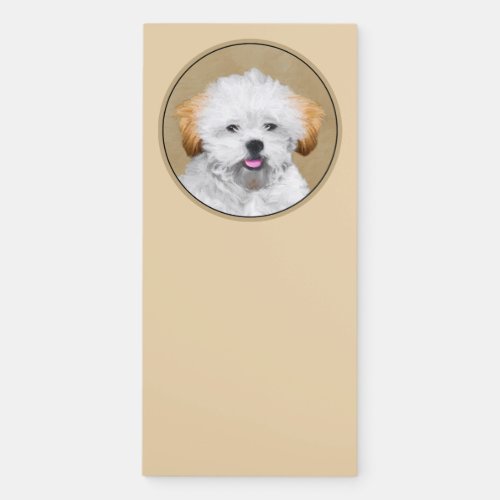 Lhasa Apso Puppy Painting _ Cute Original Dog Art Magnetic Notepad