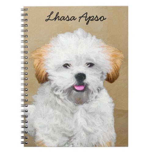Lhasa Apso Puppy Painting _ Cute Original Dog Art Notebook