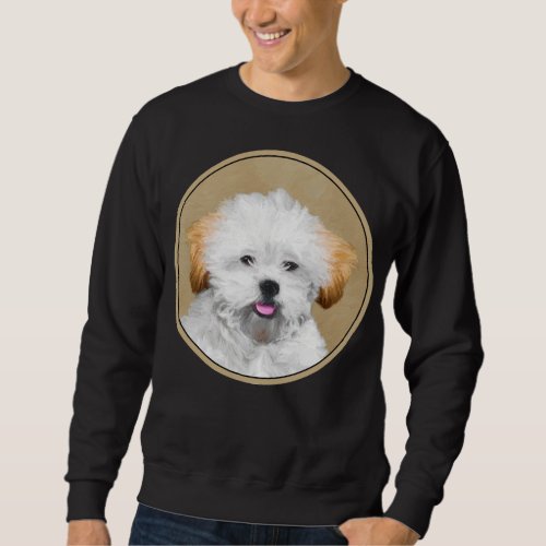 Lhasa Apso Puppy Painting _ Cute Original Dog Art Sweatshirt