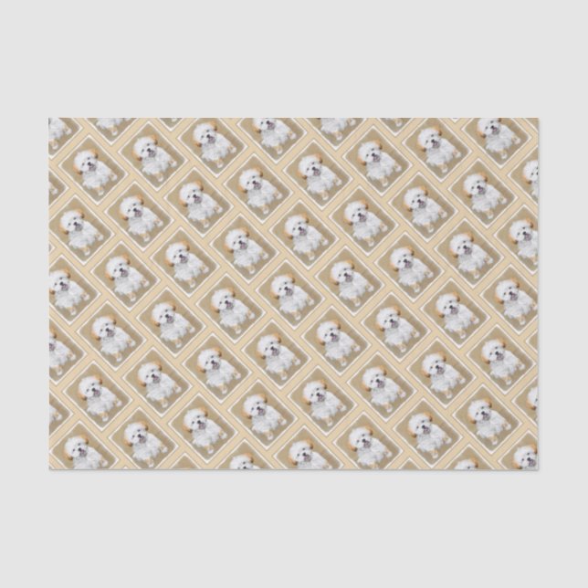 Lhasa Apso Puppy Painting - Cute Original Dog Art Tissue Paper (Front)