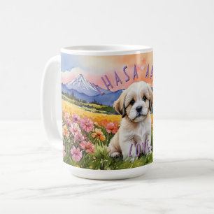 Lhasa Apso Puppy Sunrise Combo Mug