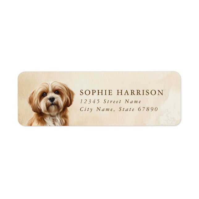 Lhasa Apso Return Address Labels (Front)