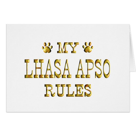 Lhasa Apso Rules Gold Cards (Front Horizontal)