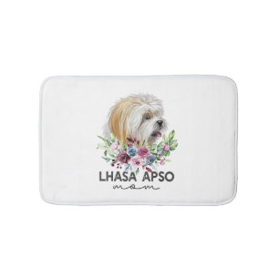 Lhasa Apso Shirt Gifts Dog Mom Bath Mat