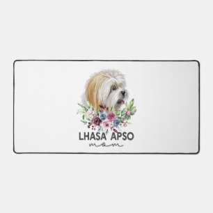 Lhasa Apso Shirt Gifts Dog Mom Desk Mat