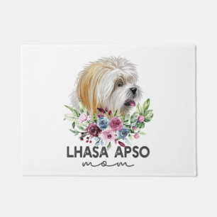 Lhasa Apso Shirt Gifts Dog Mom Doormat