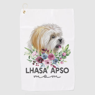 Lhasa Apso Shirt Gifts Dog Mom Golf Towel