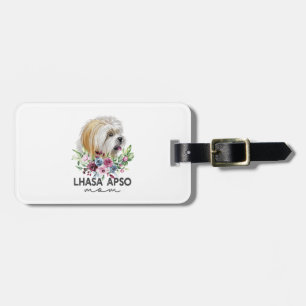 Lhasa Apso Shirt Gifts Dog Mom Luggage Tag