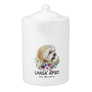 Lhasa Apso Shirt Gifts Dog Mom Teapot