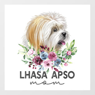 Lhasa Apso Shirt Gifts Dog Mom Wall Decal