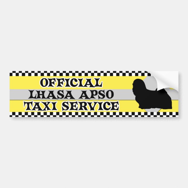 Lhasa Apso Taxi Service Bumper Sticker (Front)