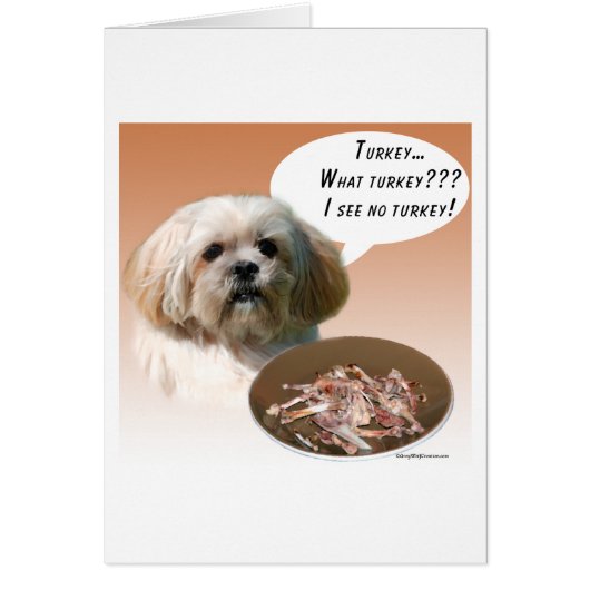 Lhasa Apso Turkey Cards (Front)