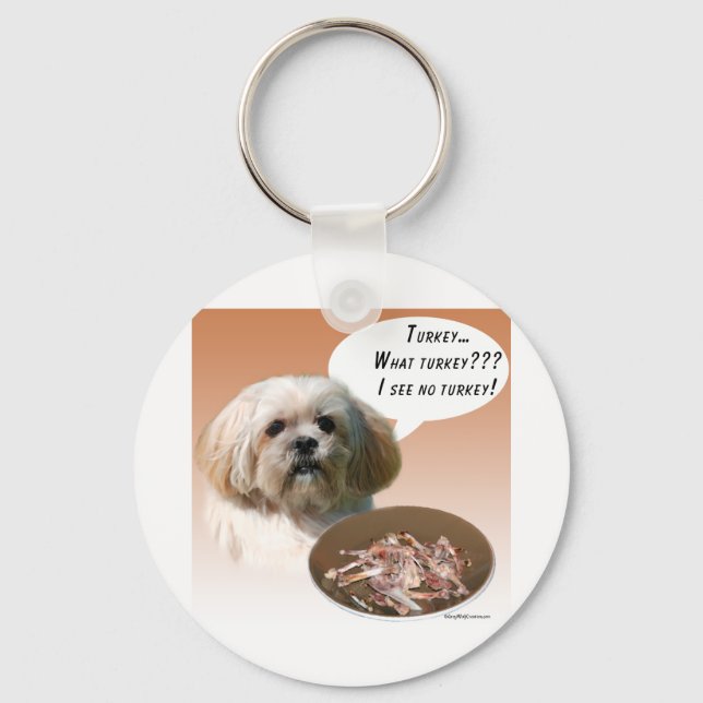 Lhasa Apso Turkey Keychain (Front)