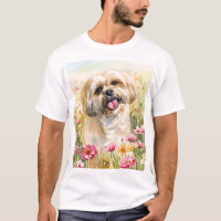 Lhasa Apso Watercolor Men's T-Shirt