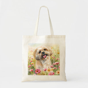 Lhasa Apso Watercolor Tote Bag