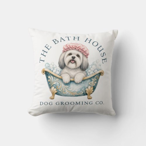 Lhasa Apso White Dog Grooming Cushion
