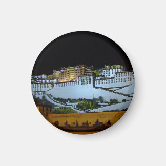 Lhasa & Potala Palace at night, Tibet (Himalayas) Magnet