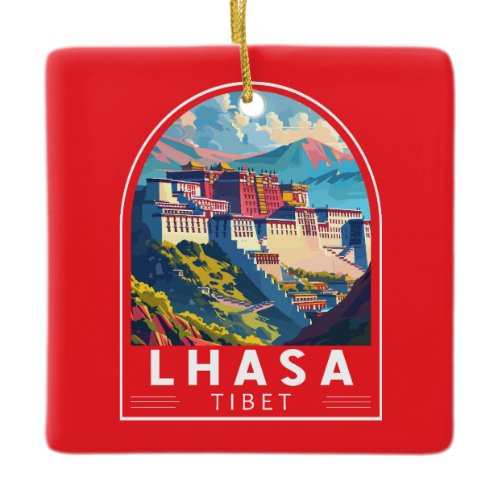 Lhasa Tibet Travel Art Vintage Ceramic Ornament