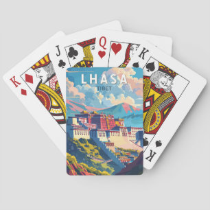 Lhasa Tibet Travel Art Vintage Poker Cards