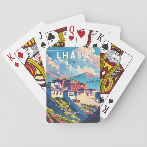 Lhasa Tibet Travel Art Vintage Poker Cards