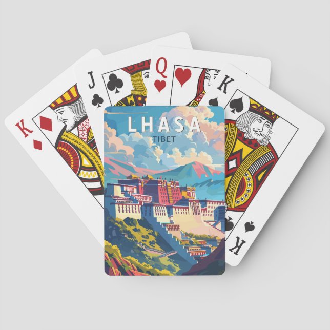 Lhasa Tibet Travel Art Vintage Poker Cards (Back)
