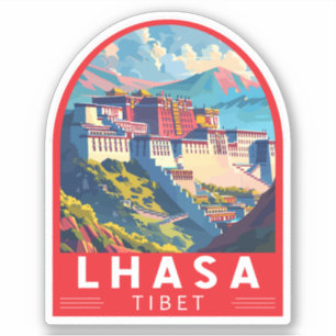 Lhasa Tibet Travel Art Vintage Sticker